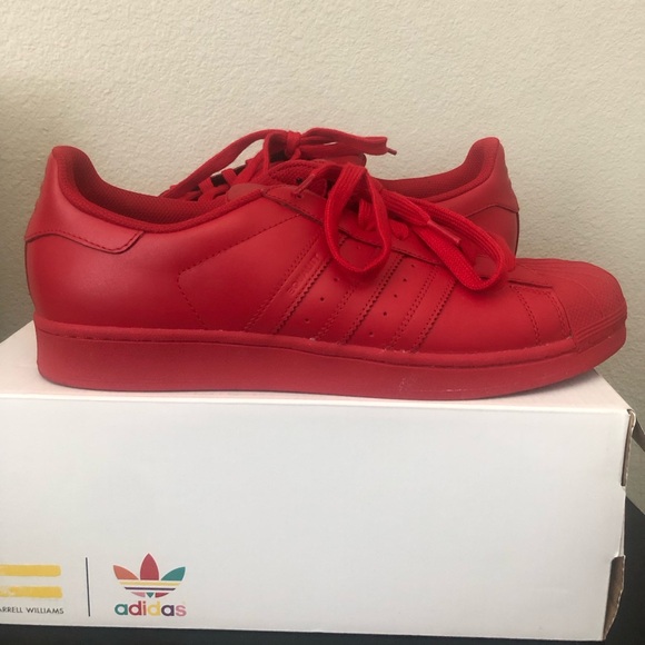 Superstar super color red adidas - Picture 1 of 4
